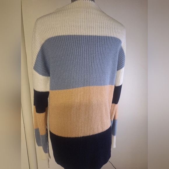 3 Toned Striped Sweater Size Large - Picture 3 of 3